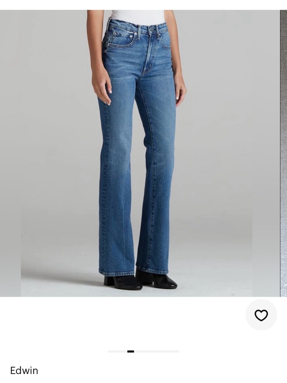Edwin Women's Blue High-Rise Flare Jeans